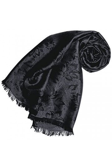 LORENZO CANA Foulard damas pour la femme – écharpe noble avec les mesures de 55 x 190 cm - motif de fleurs - élégant et léger