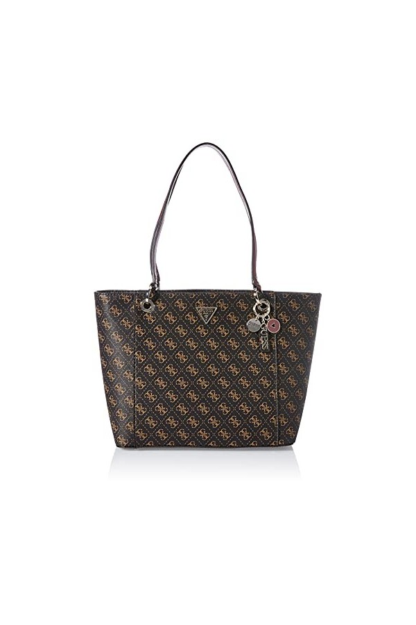 Guess Noelle Elite Tote, Sac Femme, Brown, Taille Unique