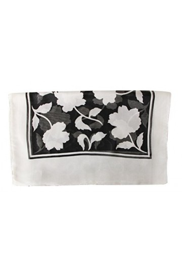 tessago - Foulard - Femme Blanc noir Taille unique