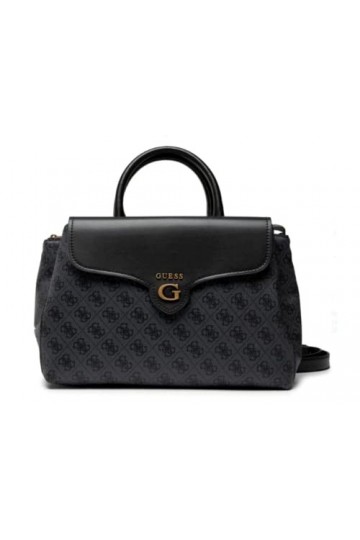 Guess Rossana Errin Girlfriend Satchel Coal Logo Multi