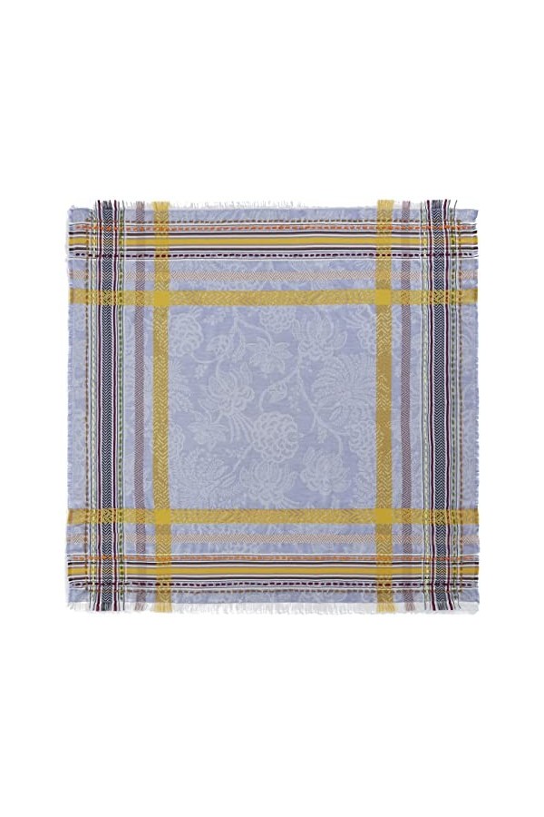 CODELLO Tissu jacquard brodé à la main pour femme avec motif floral, bleu, taille unique