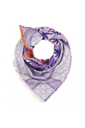 CODELLO Foulard triangulaire pour femme en coton et modal, lilas, taille unique