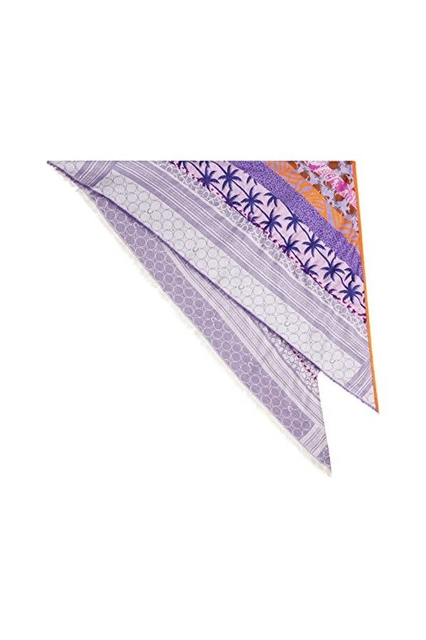 CODELLO Foulard triangulaire pour femme en coton et modal, lilas, taille unique