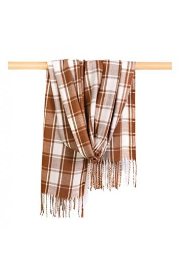 MOBAAK Echarpes Et Foulards Femme Hiver Femmes Écharpe Plaid Doux Écharpe Châles Et Enveloppes Femme Gland Foulard Chale Femm