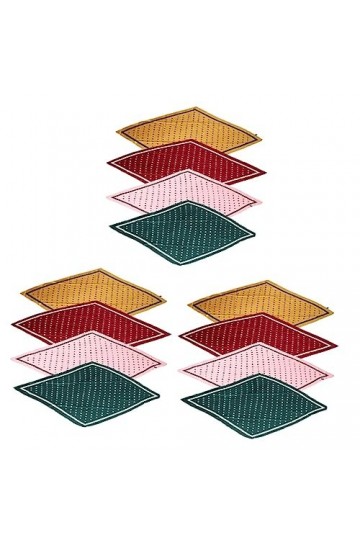 FRCOLOR 12 Pièces Écharpe En Diamant Froissé Bandeaux De Mode Turbans Pour Femmes Dames Bandeaux Écharpe De Cou Écharpe Losan