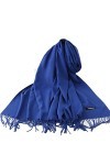 HIHELO Foulard dhiver solide et épais pour femme - Foulard chaud - Hijabs - Châles et écharpes - Bandana pompon