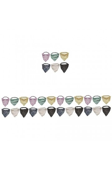 minkissy 30 Pcs Floral Tissu Bandeau Bandana Pour Cheveux Foulard En Soie Pour Femmes Cou Cheveux Écharpes Triangle Foulard V