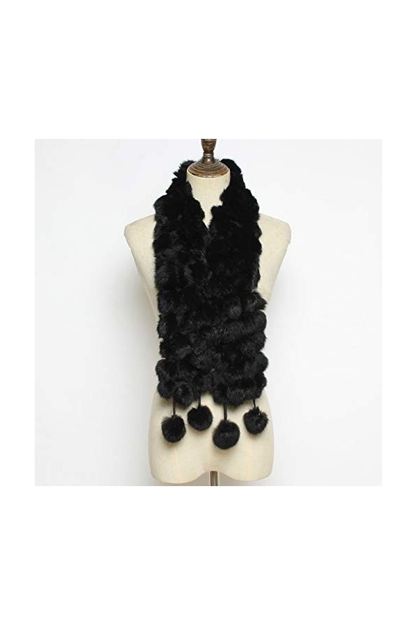 KGDC Echarpe Châle Winter Dame Lapin Fourrure Fourrure Foulard Femmes Naturel Chaleur de Lapin Fourrure Foulard Foulard de Mo