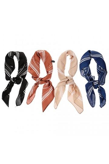 FRCOLOR Mouchoirs 12Pcs Imité Bandeau Wraps Style Wrap Nuit Plage Foulard À Main Soie Mode Foulards Carrés Femmes Endormies F