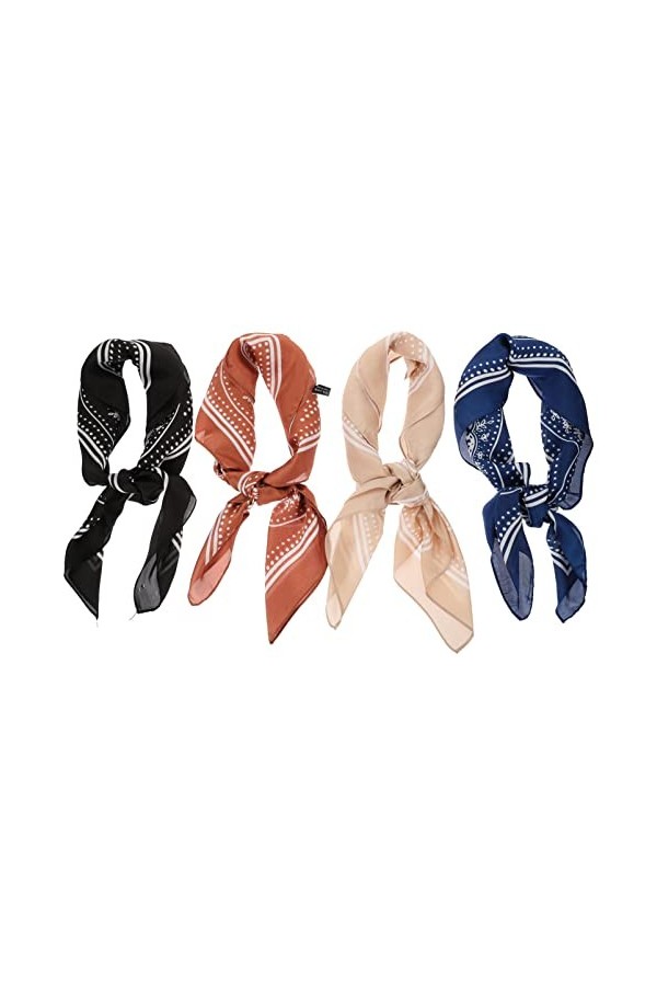 FRCOLOR Mouchoirs 12Pcs Imité Bandeau Wraps Style Wrap Nuit Plage Foulard À Main Soie Mode Foulards Carrés Femmes Endormies F