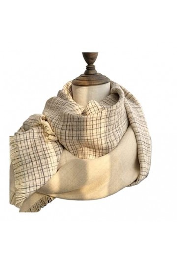 MOBAAK Echarpes Et Foulards Femme Écharpe À La Mode Écharpe En Treillis Double Face Confortable Et Chaude Pour Lhiver Et La