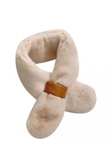 JTRHD Col Wrap Femme Boucle en Cuir Foulard en Peluche Écharpe Foulard Soft Foulard en Fibre de Peluche Collier en Peluche en