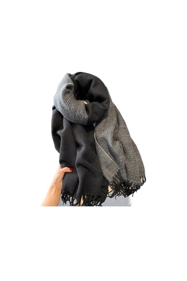 HALAHAI Écharpe Etole Foulard Echarpe Écharpe De Couleur Unie Automne Hiver Châle Sauvage Simple Écharpe Épaisse Pour Les Fem