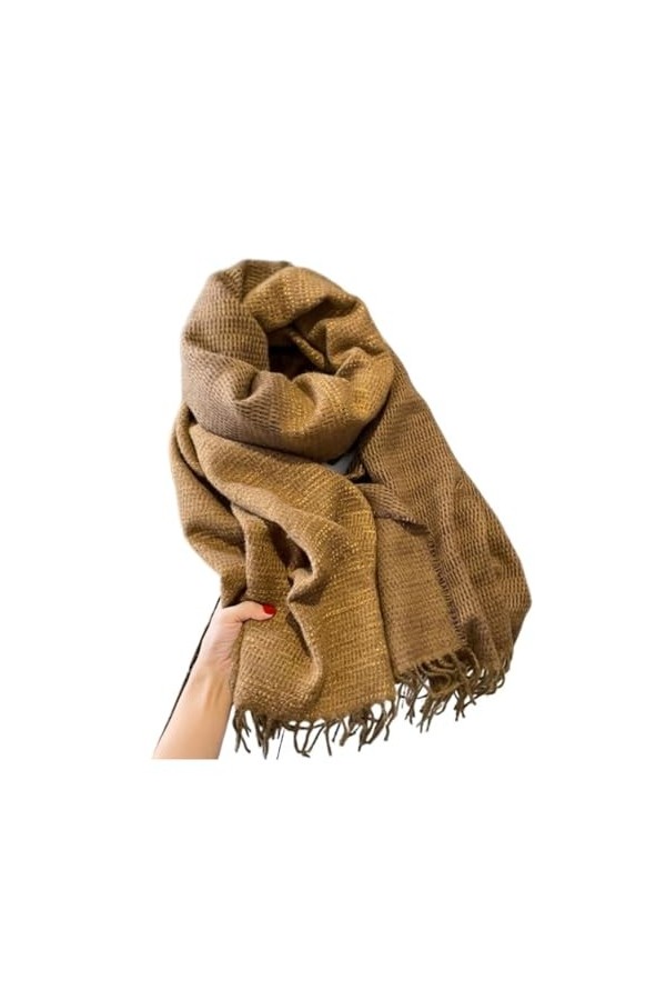 HALAHAI Écharpe Etole Foulard Echarpe Écharpe De Couleur Unie Automne Hiver Châle Sauvage Simple Écharpe Épaisse Pour Les Fem
