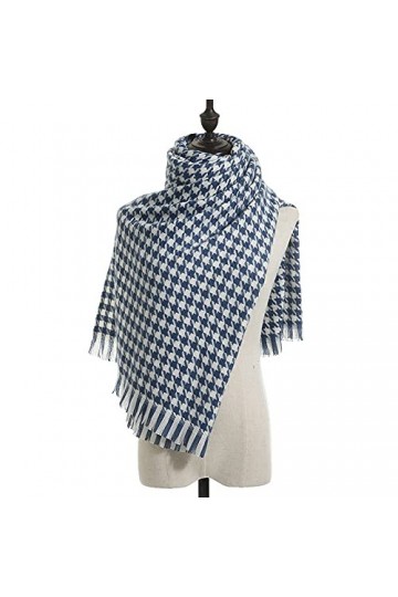 Foulard Châle Écharpes Écharpe Dhiver Foulards For Femmes Vintage Hiver Vintage Doux Chaud Blanc Blanc Foulards À Carreaux L