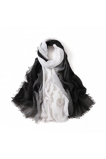 Écharpe châle en viscose plissée à la mode, casquettes musulmanes Hijab Lady Gradient Bandeau Wrap Foulard en soie Foulards F