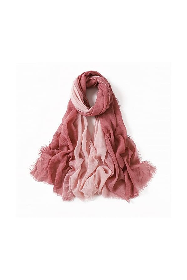 Écharpe châle en viscose plissée à la mode, casquettes musulmanes Hijab Lady Gradient Bandeau Wrap Foulard en soie Foulards F