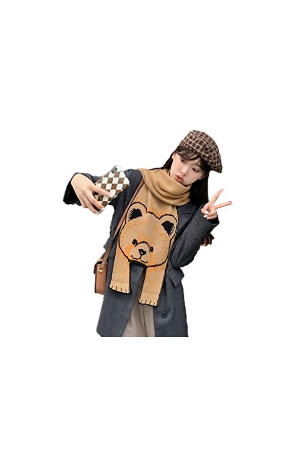 KAYNO Hiver Écharpe Mignon Animal tricoté écharpe femmes hiver mode chaud Parent-enfant foulard écharpe longue douce écharpe 