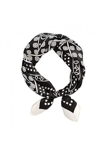 Ryakos éCharpe De Mode Écharpes En Soie De Mûrier Foulard Carré Léger En Satin Petit Foulard En Soie Pour Cheveux Blue : Bla