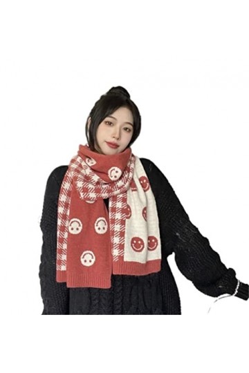 Echarpe Châle Foulard Etole Écharpe Dhiver Pour Femmes Warm Smile Scarf Wrap Tassel Épais Châles Écharpe Foulards Color : R