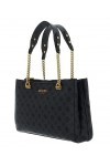 GUESS Fynna Girlfriend Carryall Charcoal Logo