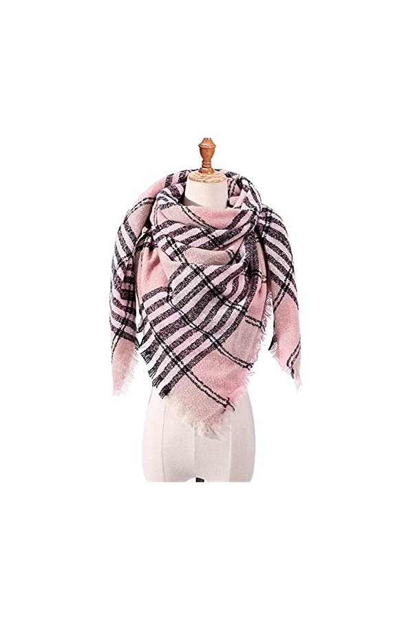 Tograt Foulard Écharpe Écharpe Femmes Écharpe Mode Plaid Écharpes dhiver pour Dames Châles Wraps Chaud Foulards Châle Etole 