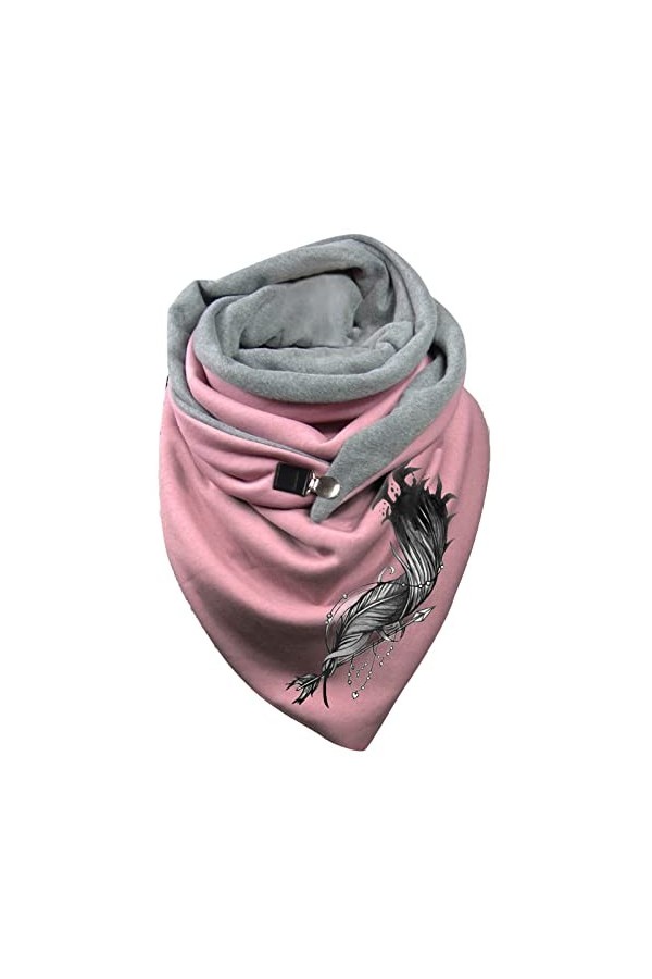 Écharpe châle dhiver douce pour femme signée Foulard en laine grand châle en cachemire étole élégante écharpe triangulaire c