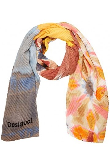 Desigual Foul_Skyline Echarpe Mode, Red, U Femme