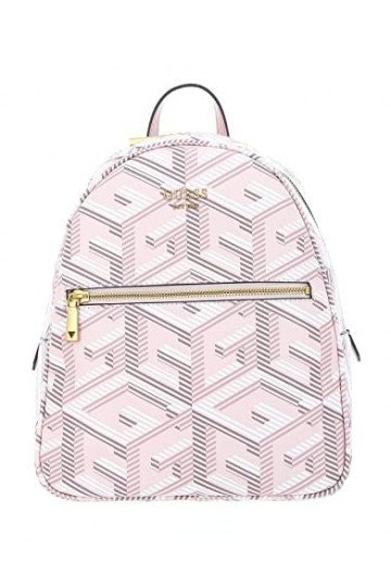 Guess Vikky Backpack, Bag Women, Logo Rose pâle, Taille Unique