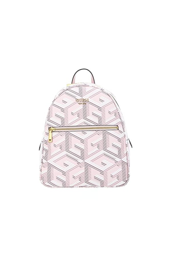 Guess Vikky Backpack, Bag Women, Logo Rose pâle, Taille Unique