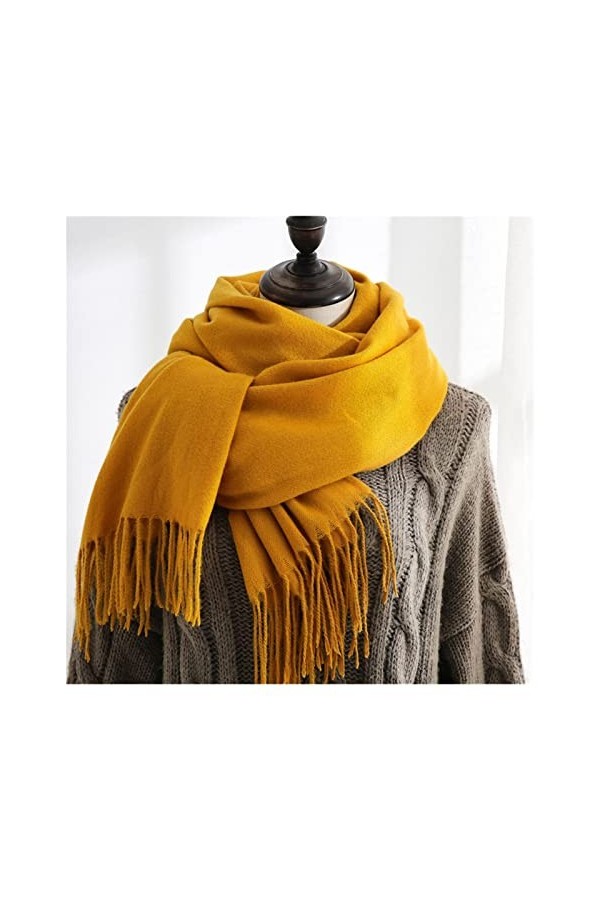 Haibing Echarpes Écharpe Écharpe Châle Femmes Hiver Gardez Une enveloppe au Chaud Grands écharpes Solides épaisses Foulards D