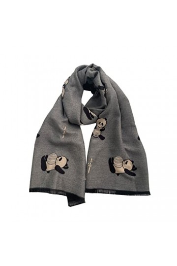 Haibing Echarpes Écharpe Foulard de Coton Chaud Foulard Automne Hiver Femmes Mode Panda Foulards écharpe Longue châle Confort