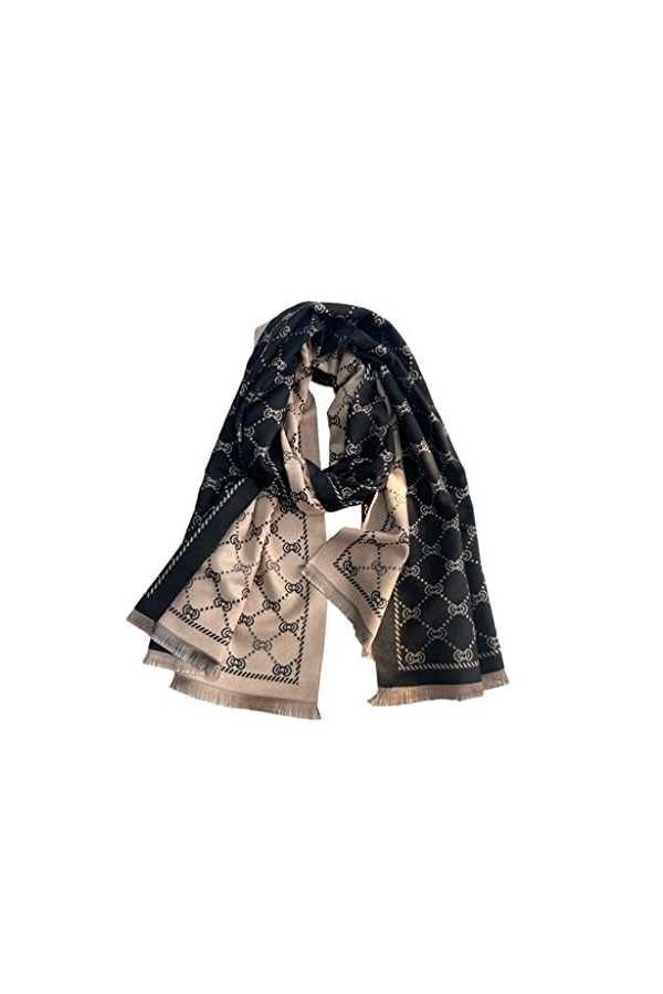 PATPOT Écharpe Châle Foulard en Coton de Polyester for Femme Hiver Chaud Foulards Mode français Romance enveloppe châles écha