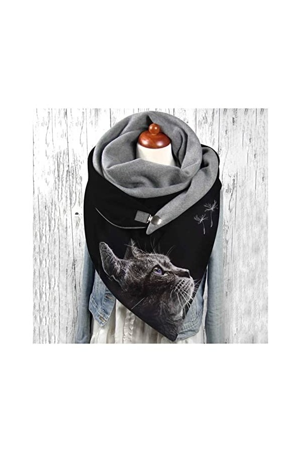 lliang écharpe Écharpe Femme Winter Grands Écharpes Foulard imprimé Animal Hijab Classique Chaud Spring Spring Foulard dhive