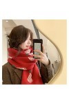 AGOUNOD Écharpe Nouvelle arrivée Automne Hiver écharpe étudiants Mode épais Style coréen Style Chapeau de Noël Petite écharpe