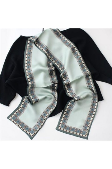 ONDIAN Écharpes pour Femmes Élégant Écharpe en soie Double face for femmes, longue écharpe carrée, foulard Couleur : 1 , Siz