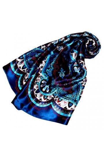 LORENZO CANA Foulard pour la femme – écharpe de 100% soie pour le printemps et l´été, carré avec les mesures de 90 x 90 cm – 