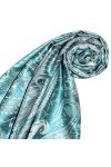 Lorenzo Cana Pashmina Foulard jacquard tissé 100 % soie Motif cachemire Écharpe en soie pashmina Multicolore 70 x 190 cm - - 