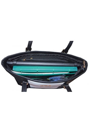 G Sac de cours A4-Sac porté épaule-Sac de femme Mode/Gallantry-Paris. Noir/Rouge 