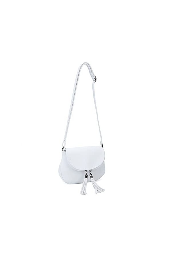 Gallantry By OLIVIA - Gallantry Sac Bandoulière Femme, Porté Epaule, Cadeau surprise 23 cm BLANC