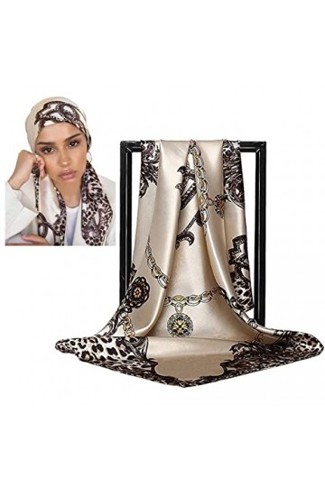 YMXHHB Foulard en soie pour femme Grand carré en satin 88,9 x 88,9 cm, AC01, taille unique