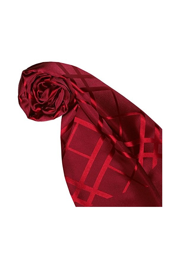 LORENZO CANA Foulard de 100% soie pour la femme – écharpe damas avec les mesures de 25 x 160 cm - tissue jacquard à double ép