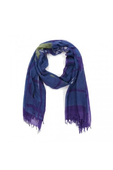 Abbacino Foulard femme en laine à imprimé floral, lilas, Taille Unique