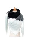 TZUFA Écharpe foulard en soie printemps hiver femmes écharpe à carreaux foulards chauds châles cou Bandana dame Wrap