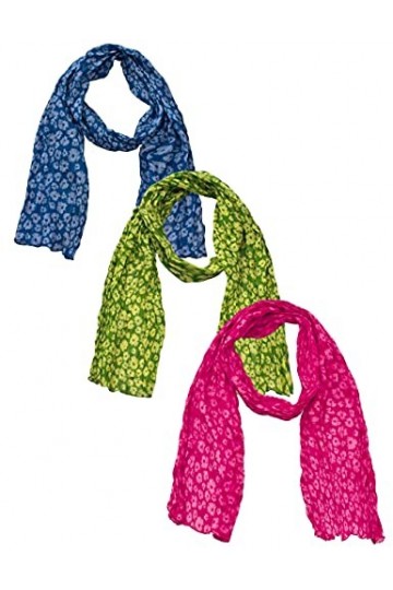 Sunsa Lot de 3 foulards pour femme - Idée de cadeau pour femme - Foulard pour femme - Foulard en coton avec fleurs et design 