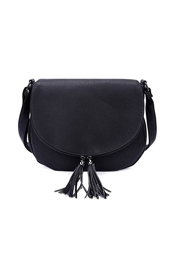 Gallantry By OLIVIA - Sac Bandoulière Femme, Porté Epaule, Sac à Main 30 cm, Noir