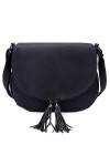 Gallantry By OLIVIA - Sac Bandoulière Femme, Porté Epaule, Sac à Main 30 cm, Noir