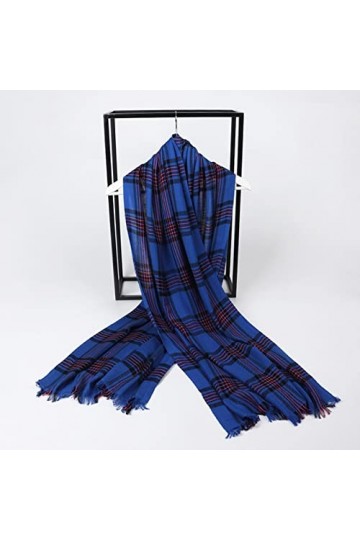 Foulard Femme Cheveux Echarpe Soie Foulards pour Hommes Dames Gland Écharpe À Carreaux Chaud Femmes Châle Long Couple Écharpe