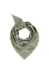 CODELLO Foulard triangulaire pour femme avec imprimé brodé en coton et modal, Kaki moyen, taille unique