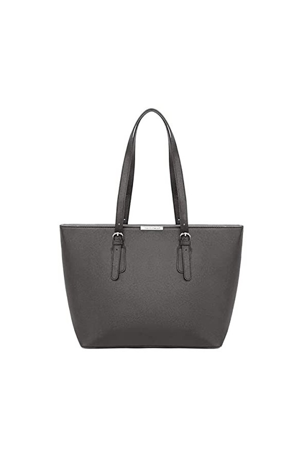 David Jones - Sac à Main Shopping Femme Grand Format - Lycée Fille - Cabas Fourre-Tout Porté Epaule Cuir PU Anse Longue - Sho
